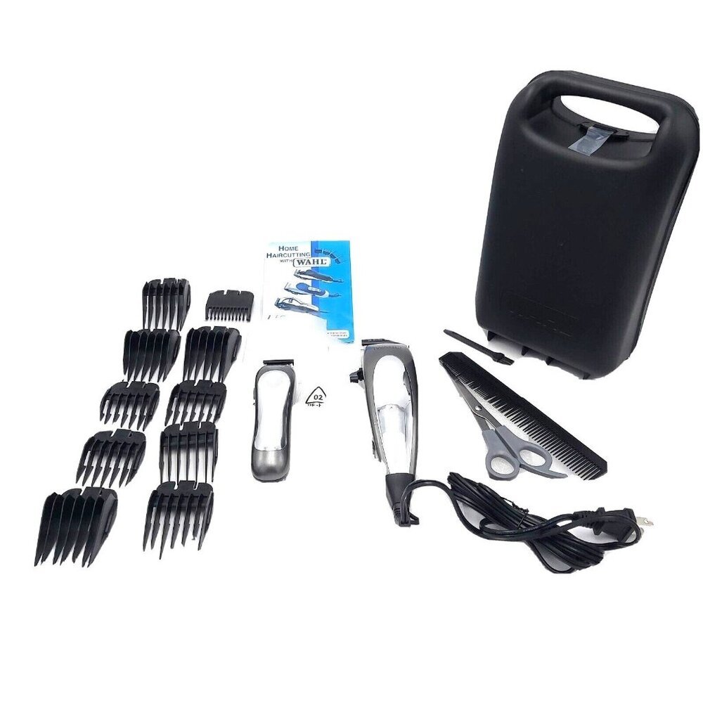 WAHL Hair Clipper Model CMA with Small Trimmer 10 Adapters Scissors Comb Manual